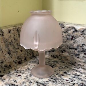Westmoreland Pink Frosted Fairy Lamp